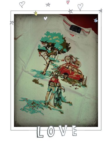 ルコック 自転車柄 Tシャツ