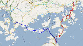 しまなみ&とびしま海道走行ルート